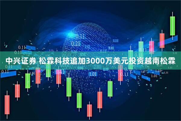 中兴证券 松霖科技追加3000万美元投资越南松霖