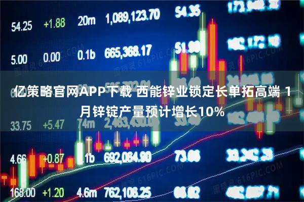 亿策略官网APP下载 西能锌业锁定长单拓高端 1月锌锭产量预计增长10%